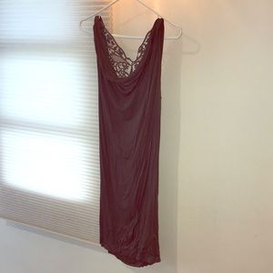 Gray Embroidered Back Dress by Audrey 3+1